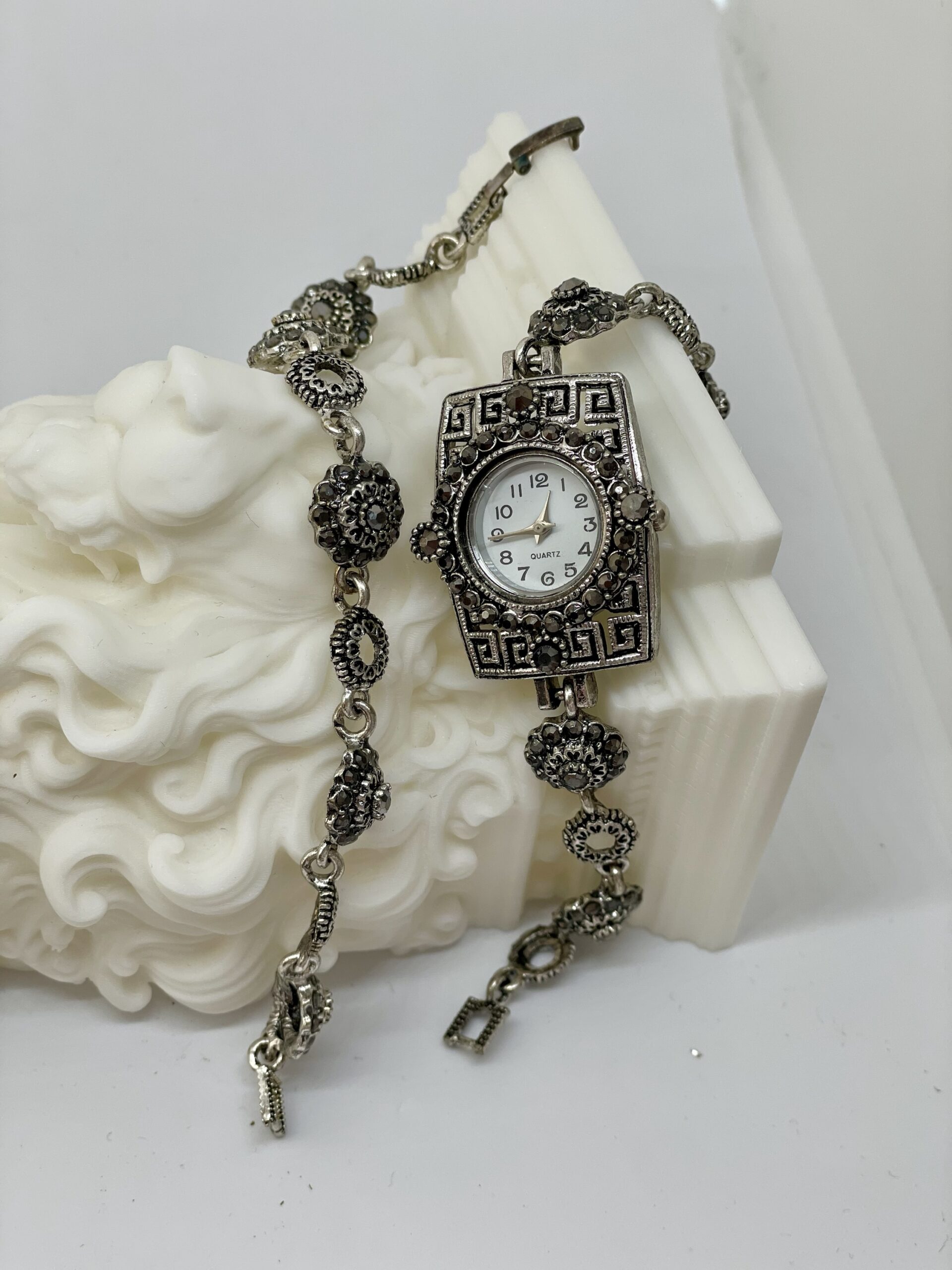 Vintage dikdörtgen saat - Görsel 3