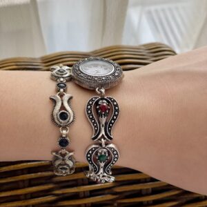 Lale taşlı vintage saat - Görsel 2