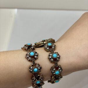 Mavi taşlı vintage saat - Görsel 3